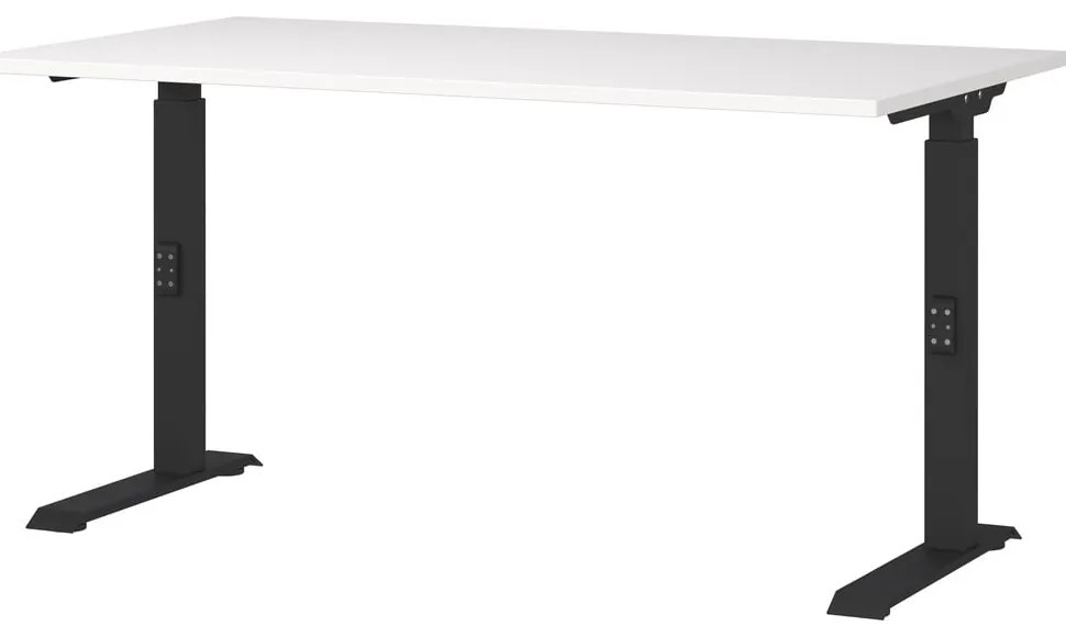 Работна маса с регулируема височина с бял плот за маса 80x140 cm Downey – Germania