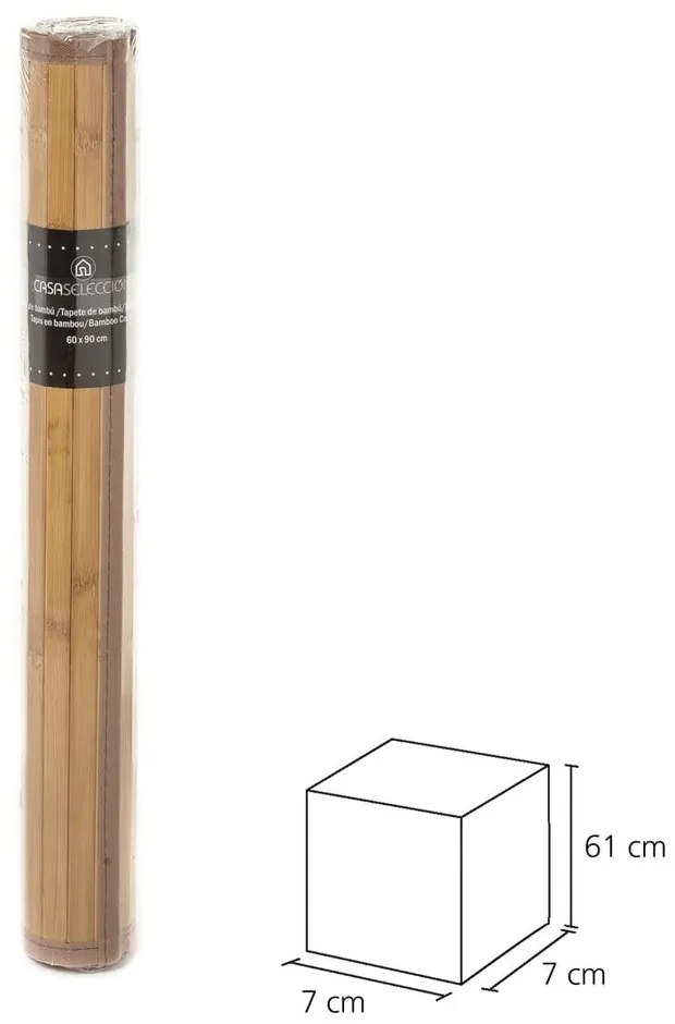 Бамбуков килим в естествен цвят 60x90 cm - Casa Selección