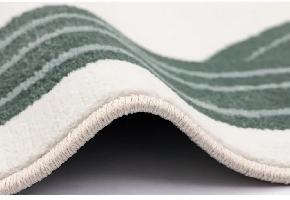 Детски килим в цвят слонова кост и зелено 80x150 cm Cacto Malachite – FD