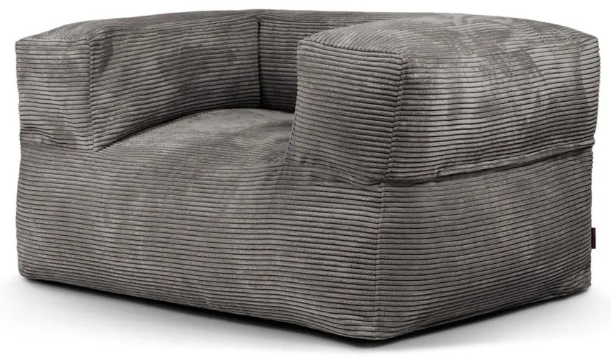 Тъмносив пуф от рипсено кадифе MooG – SLOWDOWN