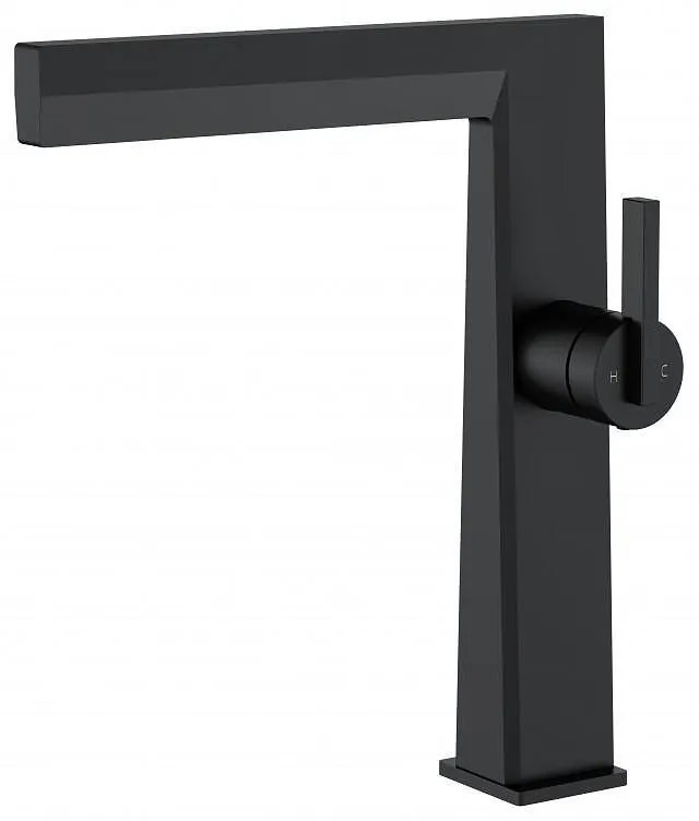 Стоящ смесител за умивалник Кони ICF 116223MB, месинг, черен мат, 22х27см