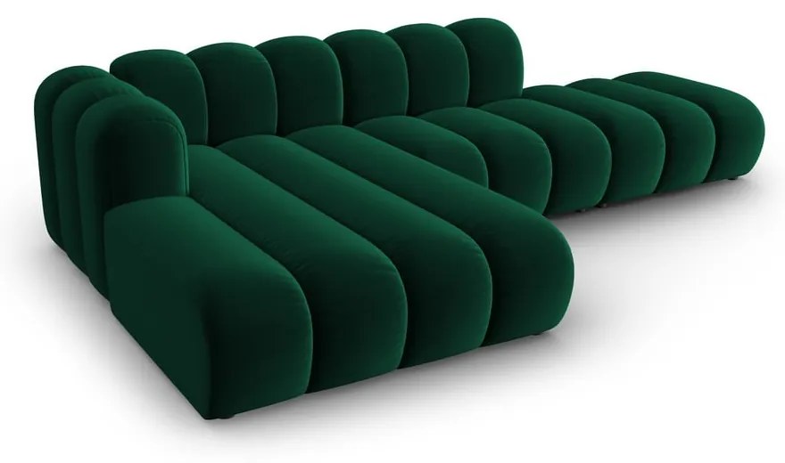 Тъмнозелен ъглов диван (ляв ъгъл) Lupine – Micadoni Home