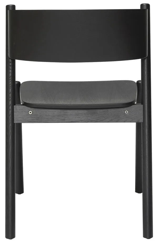 Черен дъбов трапезен стол Oblique - Hübsch