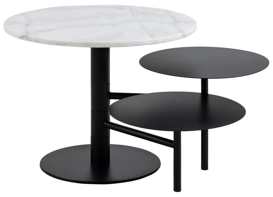 Бяла кръгла масичка за кафе ø 60 cm Lahti – Actona