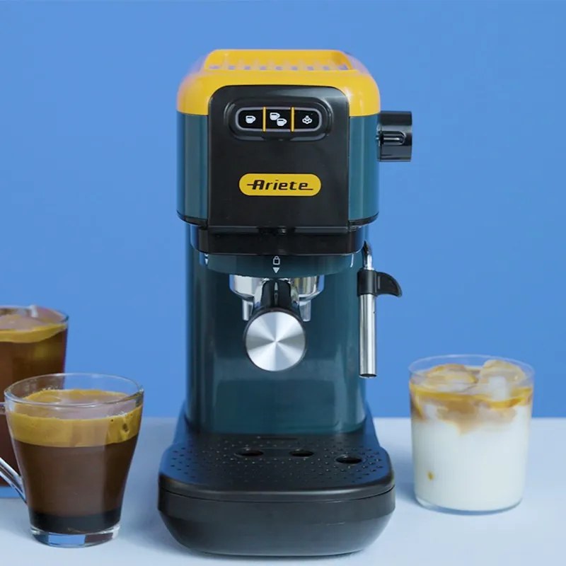 Кафемашина Ariete ESPRESSO COLOR 1399/16, 1300W, 15 bar, 1.1 л, Мляно и ESE, Жълт