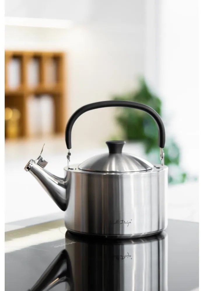 Матиран чайник от неръждаема стомана с бутало , 1,5 л Diamante - Vialli Design