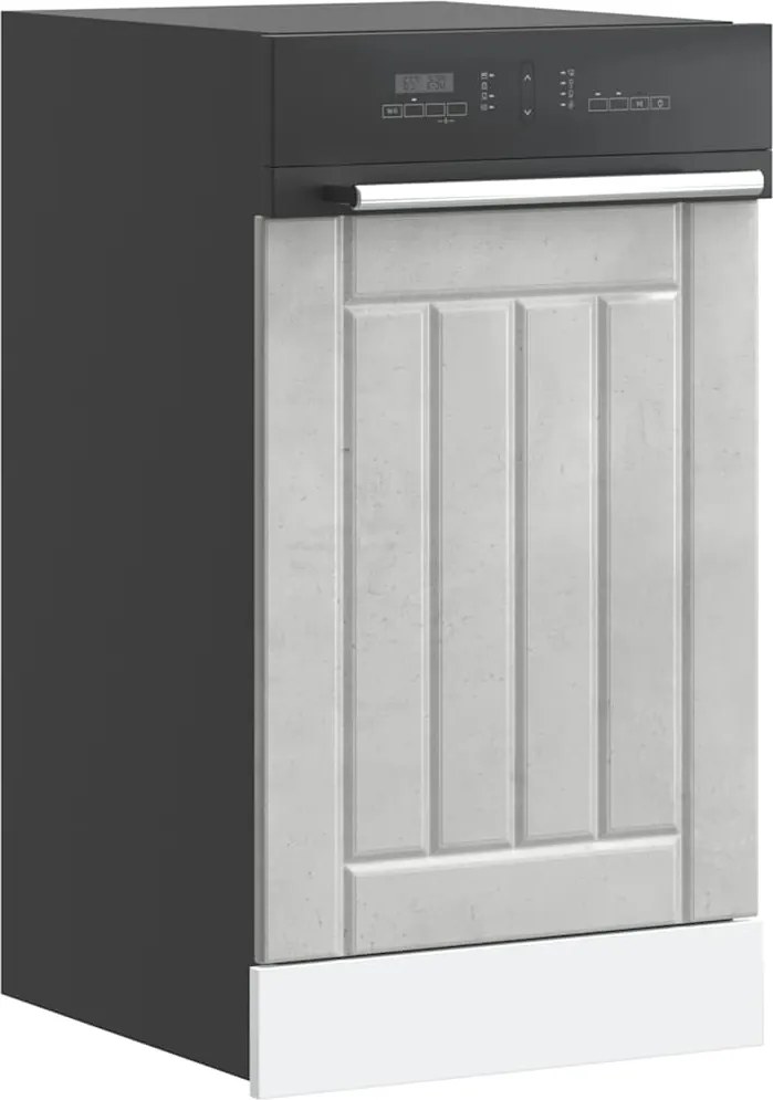 853891 vidaXL Панел за миялна машина, Lucca, бетонно сив, инженерно дърво