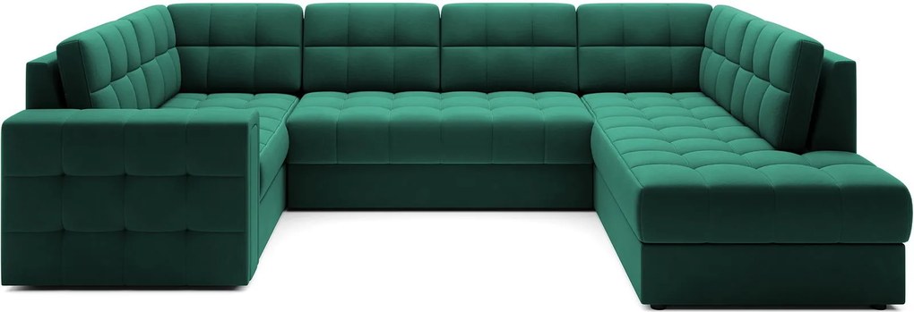 Ъглов диван Bale U-Зелен-Десен