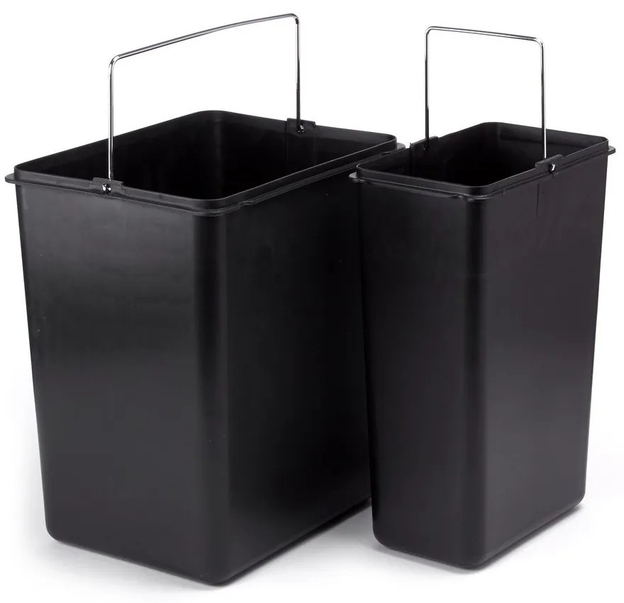 Стоманено кошче за боклук за рециклиране с педал в матово сребрист цвят 18+8 l Tri Selectif – MSV