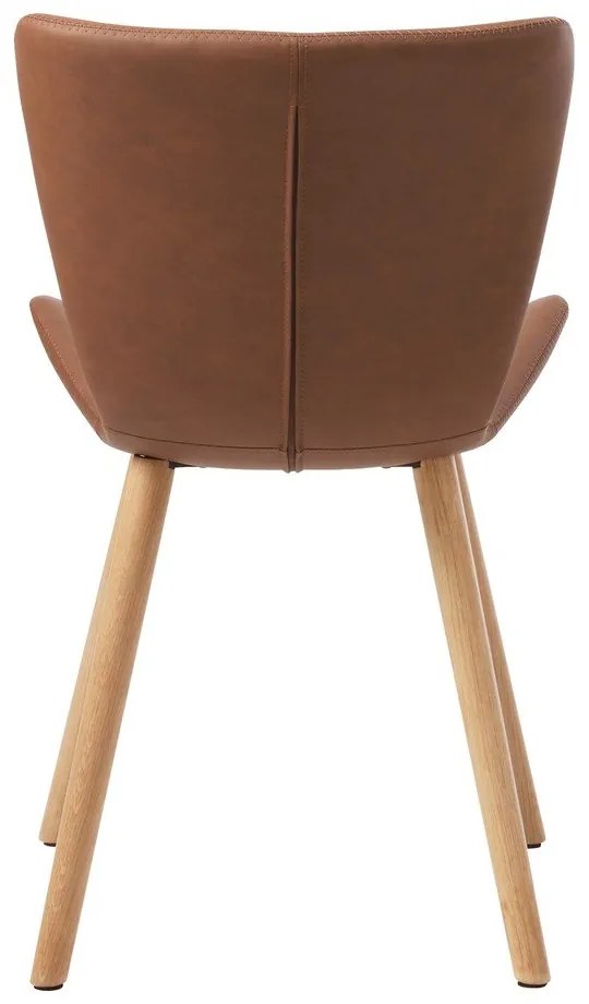 Кафяви метални трапезни столове в комплект от 2 бр. Teslin – Unique Furniture