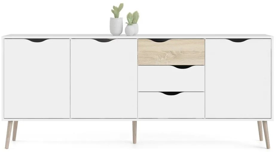 Бял скрин 196x82x39 cm Oslo – Tvilum