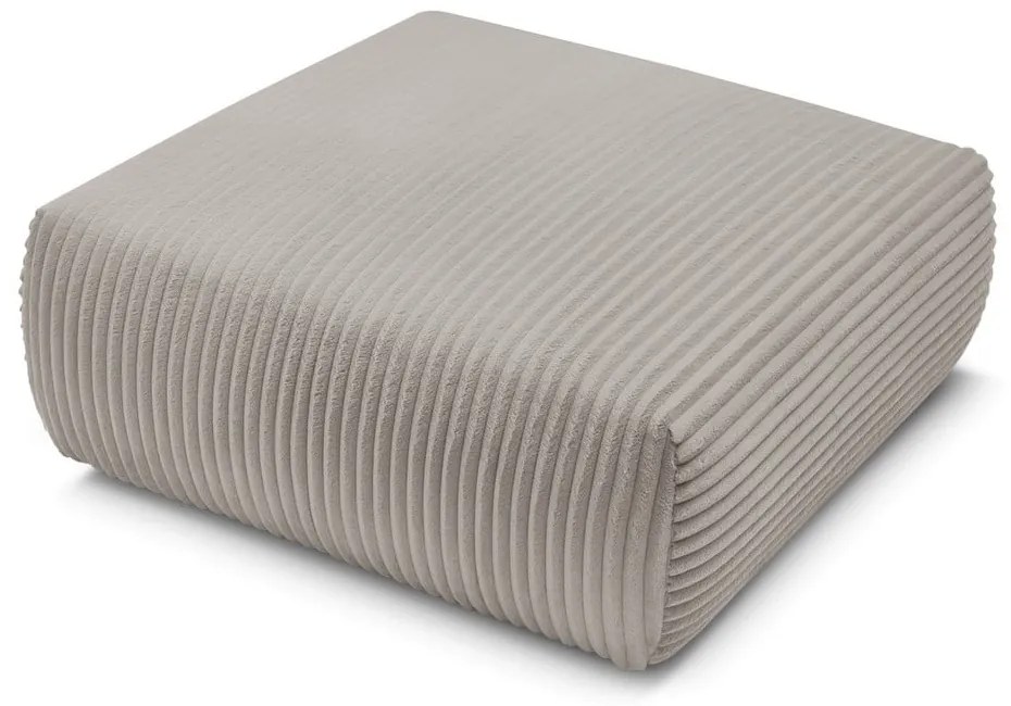 Светлосиво-бежова табуретка от рипсено кадифе Lucien – Bobochic Paris