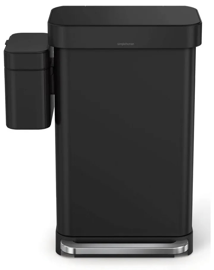 Матово черен контейнер за компостируеми отпадъци 4 л - simplehuman