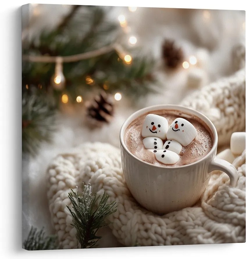 Картина на платно – Коледно спокойствие с вкусен шоколад