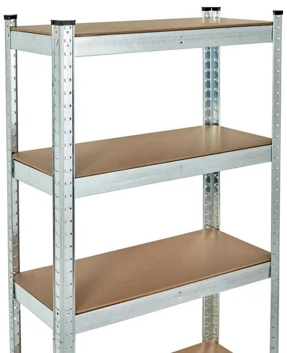 Стабилен метален стелаж за съхранение с 5 рафта 180 x 90 x 40 cm