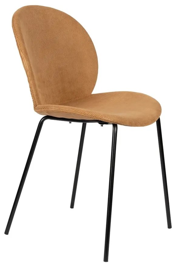 Жълти трапезни столове в цвят охра в комплект от 2 броя Bonnet - Zuiver