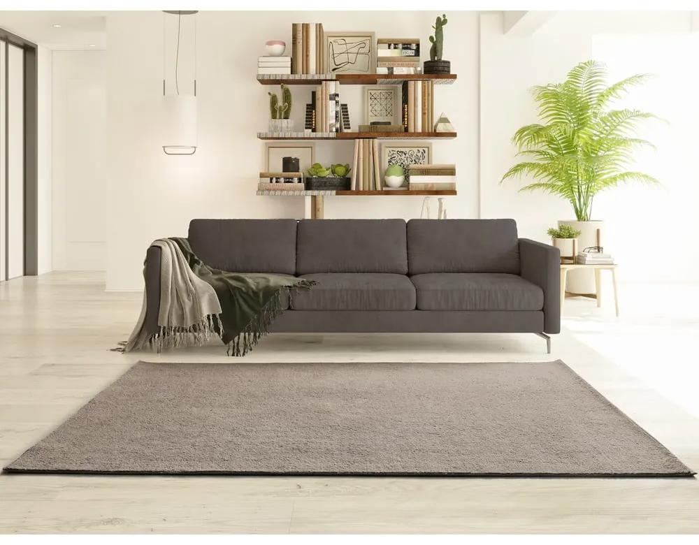 Кафяв килим от микрофибър 60x100 cm Coraline Liso – Universal