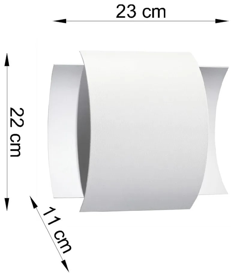 Бяла стенна лампа Forgmi - Sollux