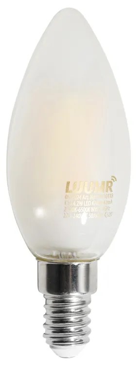 Комплект от 5 Смарт E14 LED Крушки C35 Матирани 4.2W 470 lm 2700-6500K