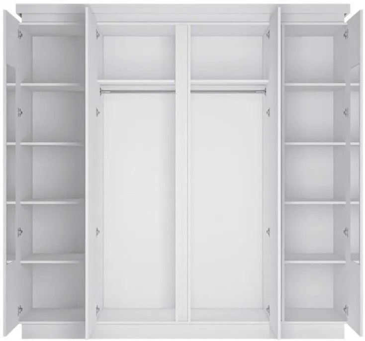 Гардероб Четирикрил Lynx-Бяло