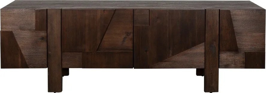 Маса за телевизор от масивна дървесина в тъмно естествен цвят 188x60x45 cm Bruneau – Dutchbone