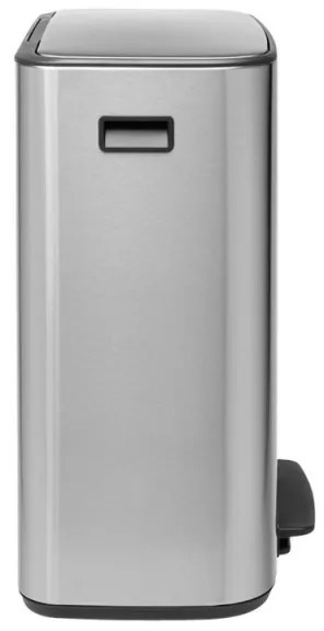 Кош за боклук Brabantia Bo Pedal 1003192, 2x30 л, Плавно затваряне, Противоплъзгаща основа, Устойчив на пръстови отпечатъци, Инокс/мат