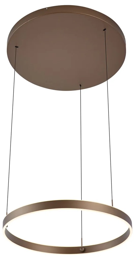 Дизайнерска висяща лампа тъмен бронз с 3-степенно димиране - Titmus