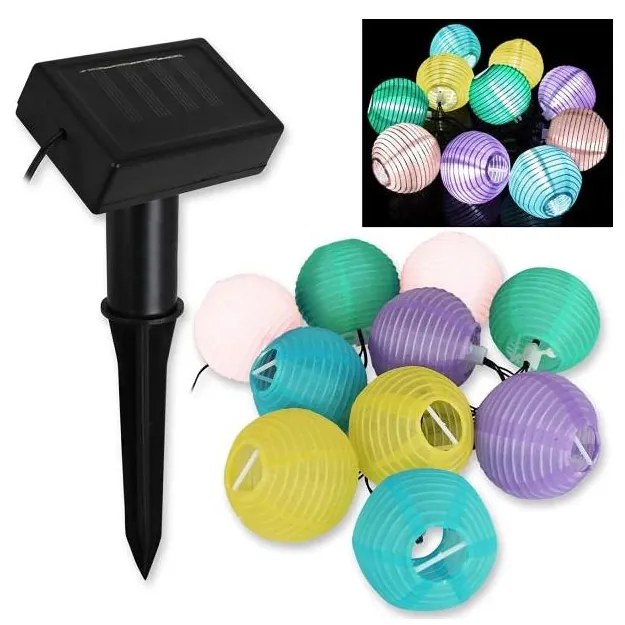 Grundig 14106 - LED соларен гирлянд 2,4м, 10xLED, 1,2V 600mAh