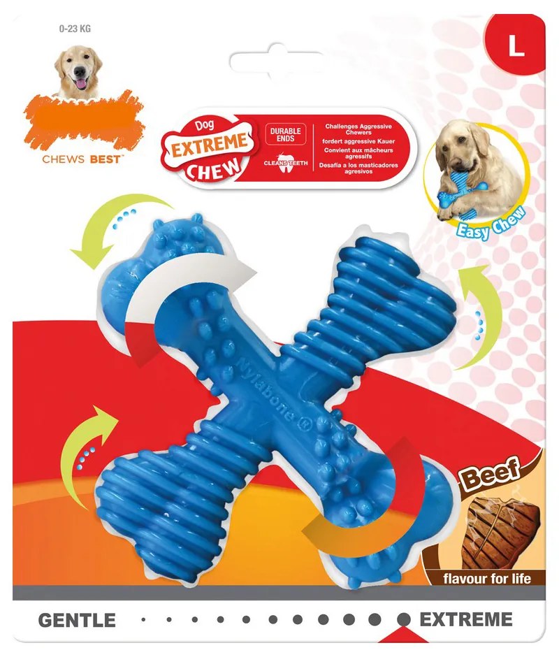 Dog teether Nylabone Dura Chew, Кръст, Найлон, Телешко