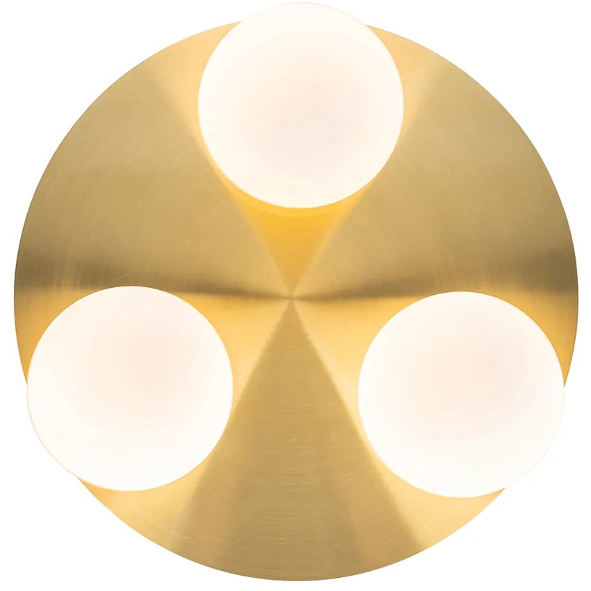 Модерна таванна лампа за баня месинг 3-светлина - Cederic