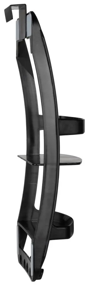 Черен висящ пластмасов рафт за баня без пробиване Universal – Wenko