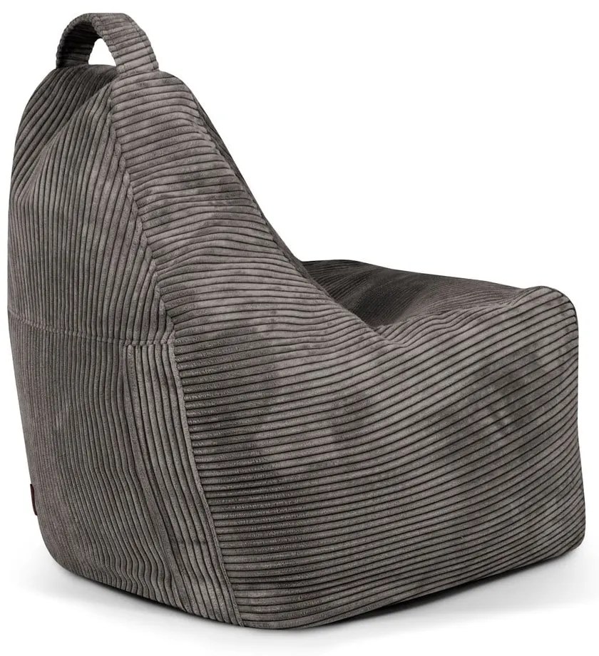 Черен пуф от рипсено кадифе Play Amuse – SLOWDOWN