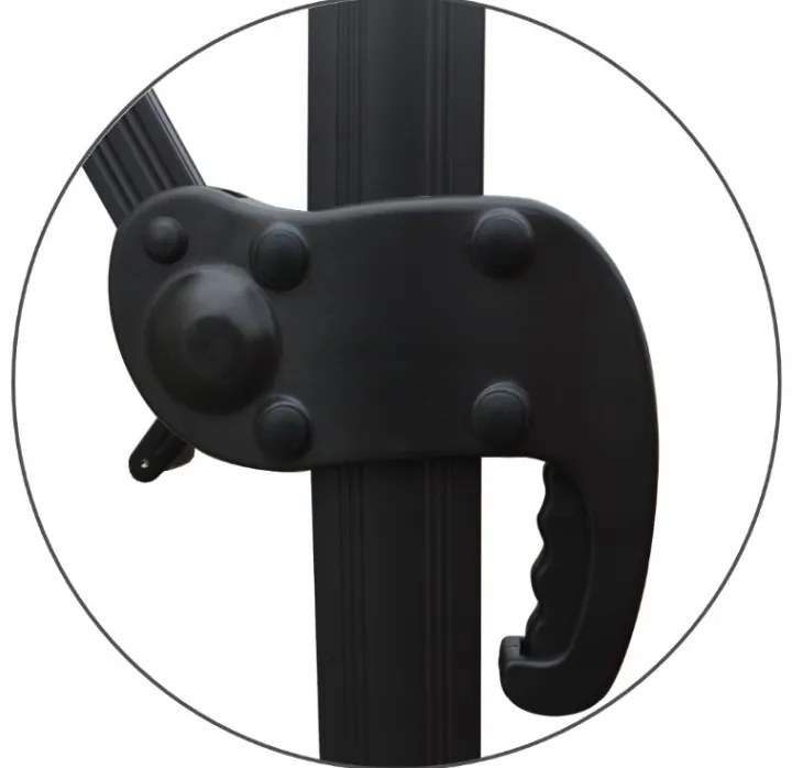 Стилен сив чадър MINI ROMA 2,5 × 2,5 м