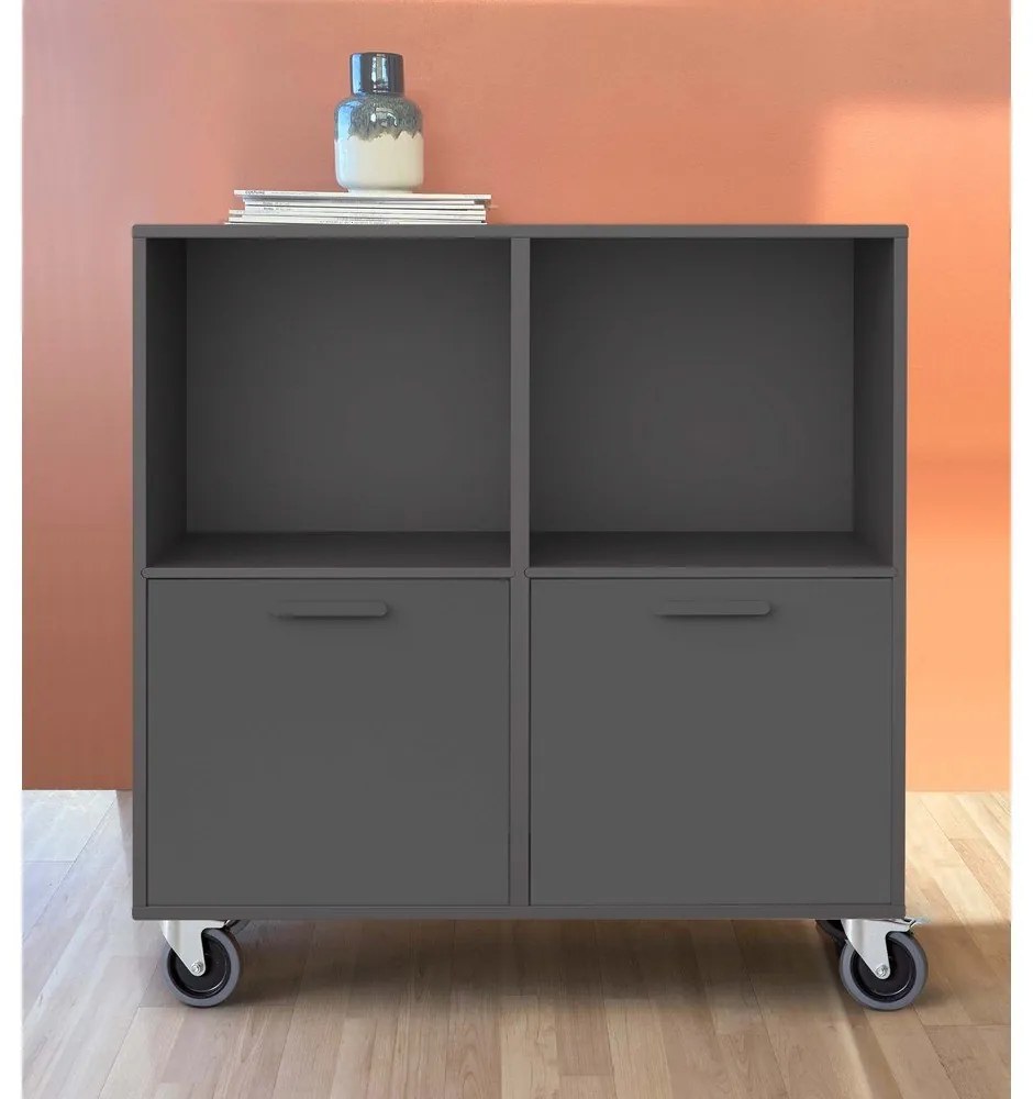 Черен мобилен скрин Keep by Hammel - Hammel Furniture