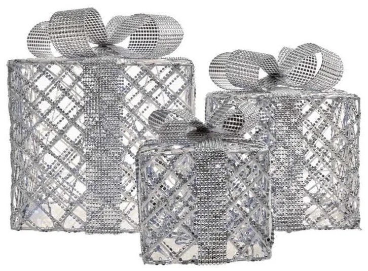 LED Коледна декорация 72xLED/1,35W/230V сребриста