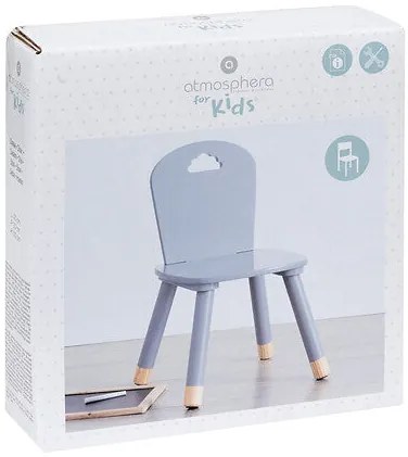 Детски стол atmosphera, MDF, Сив