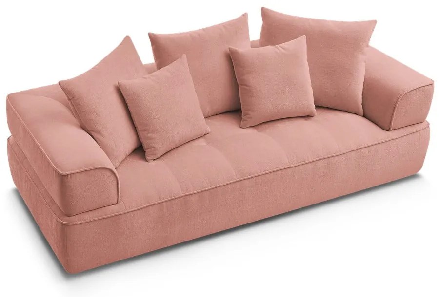 Розов шенилов диван 237 cm Whesley – Bobochic Paris