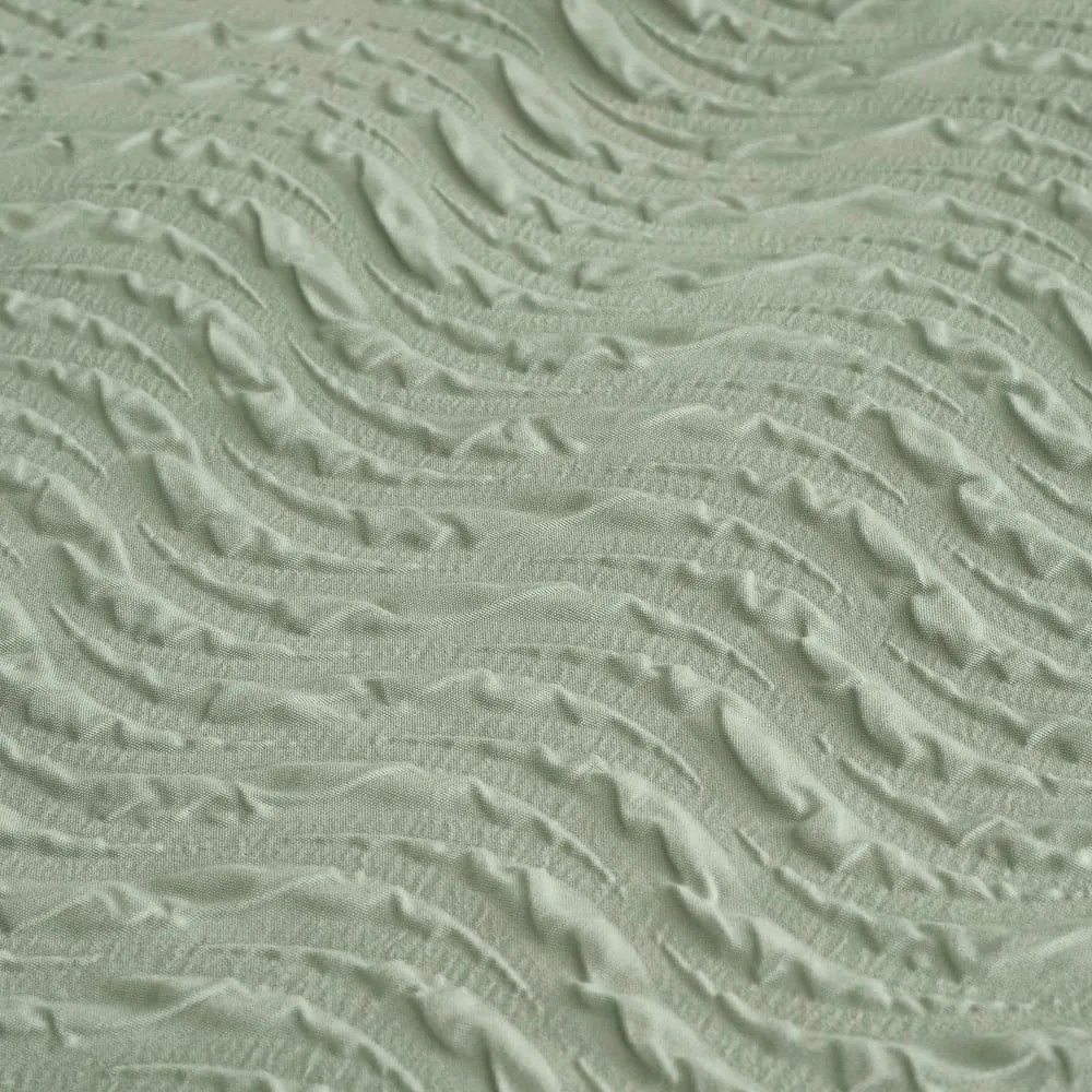 Зелено единично спално бельо 135x200 cm Heatset Wave – Catherine Lansfield