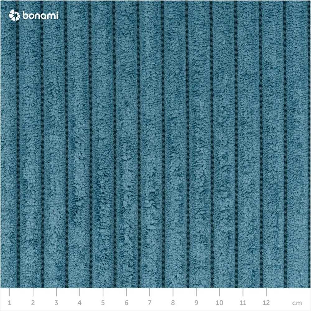 Тюркоаз сгъваем ъглов диван от рипсено кадифе Sara – Ropez