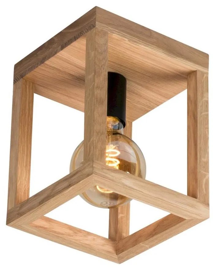 Spot-Light 9154174 - Таванно осветително тяло KAGO 1xE27/60W/230V матов дъб