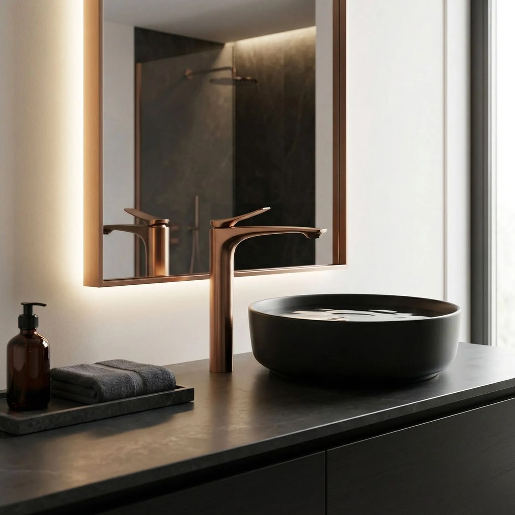 Смесител за мивка Rea Vision Brush Copper High