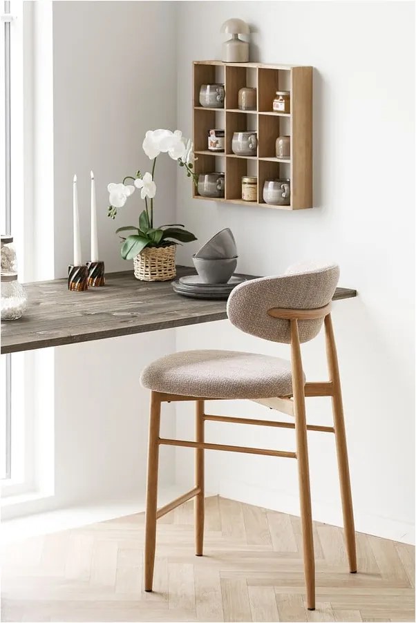 На няколко нива стенен рафт от масивен бор в естествен цвят 46 cm Moss – House Nordic