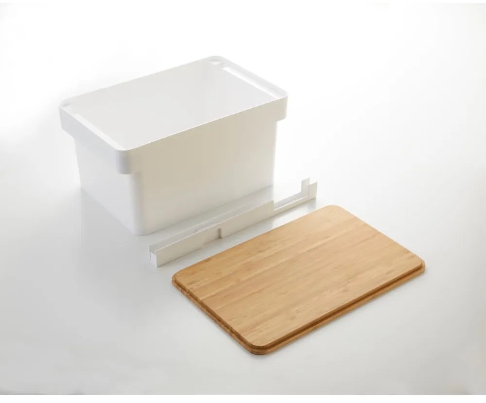 Кошница за бял хляб с бамбуков капак Yamazaki Tower - YAMAZAKI