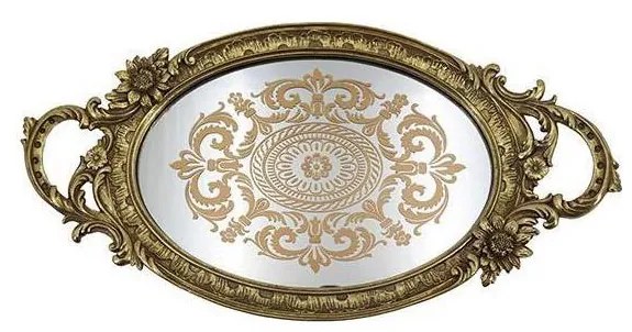 Декоративен поднос 46,5x24,4 cm златист