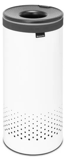 Кош за пране Brabantia 1004178, 35 л, Пластмасов капак, Пълнене без отваряне, Вентилационни отвори, Бял