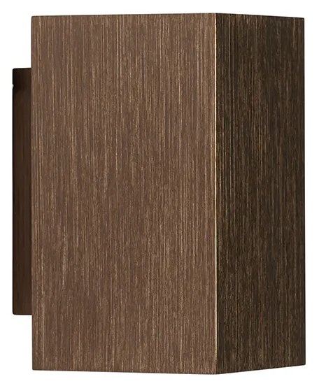 Модерна стенна лампа тъмно бронз квадратна 2-светлина - Sandy