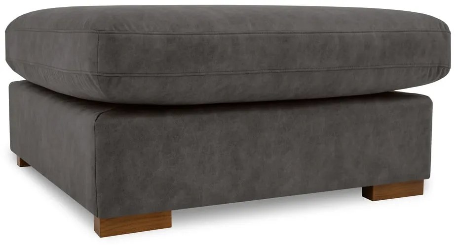 Антрацитен табуретка от изкуствена кожа Hamburg – Scandic