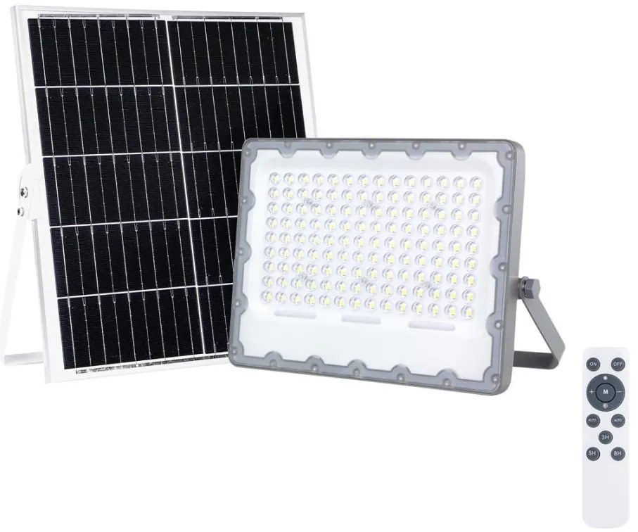 LED прожектор FOCUS 100W, 15000 mAh, 6000K, IP65 с соларен панел + DO