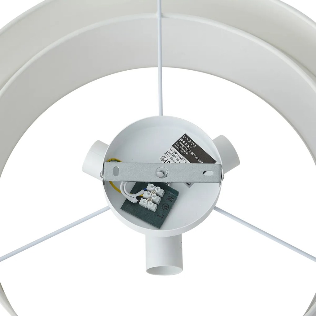 Модерна таванна лампа бяла 50 см 3-светлини - Drum Duo