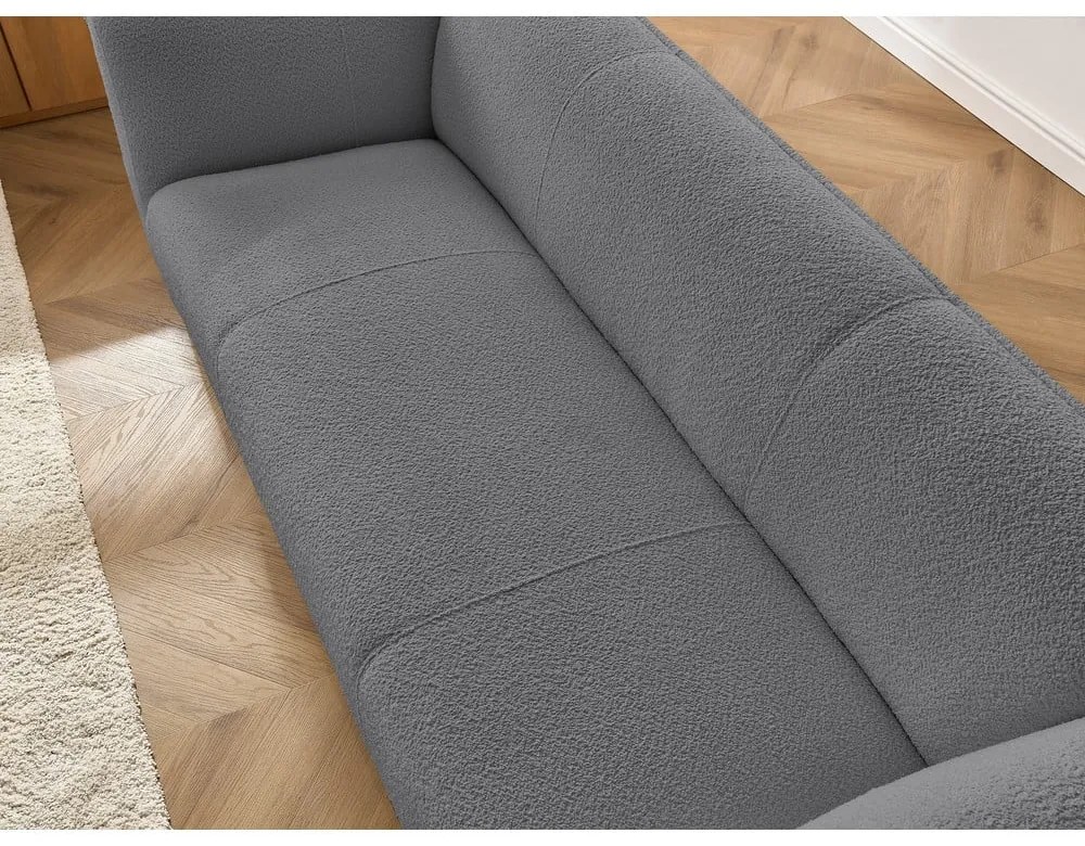 Тъмносив диван от прежда с примки от букле 242 cm Giorgia – Bobochic Paris